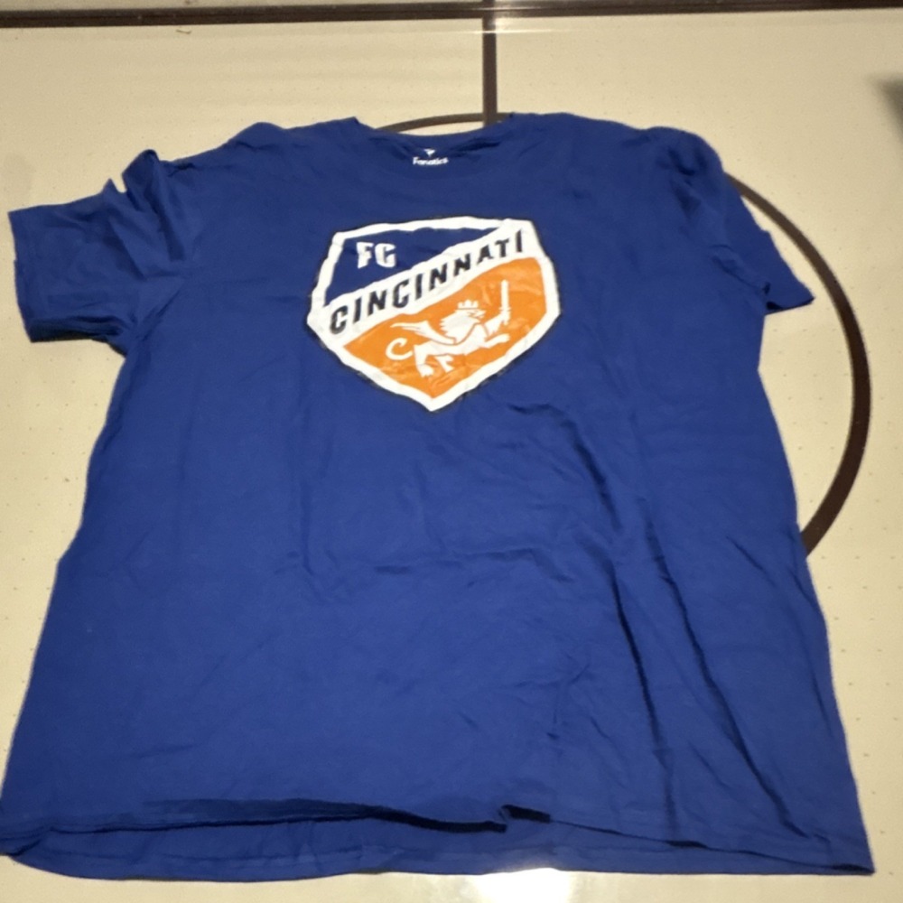 Fanatics FC Cincinnati Valenzuela #22 Soccer T-Shirt Blue Orange White XL